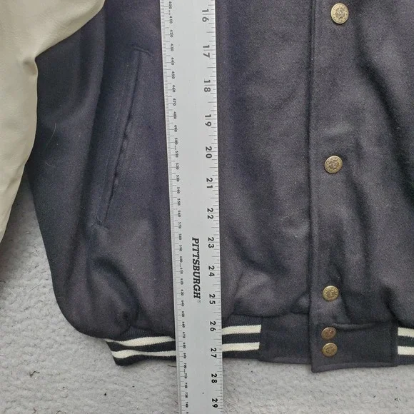 Steve & Barry's Bomber Varsity Jacket Men XL Multicolor Athletic Fit Snap Button - Picture 3 of 15